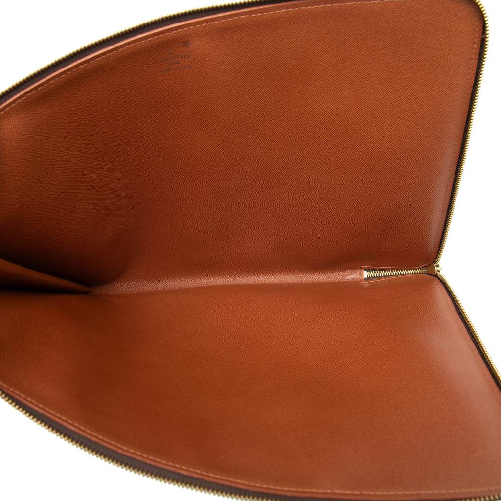 Louis Vuitton Monogram Poche Documents Portfolio Brown Good condition - Model View
