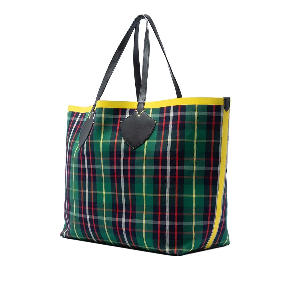 Burberry House Check Canvas The Giant Reversible Tote Green Canvas Very good - Back View