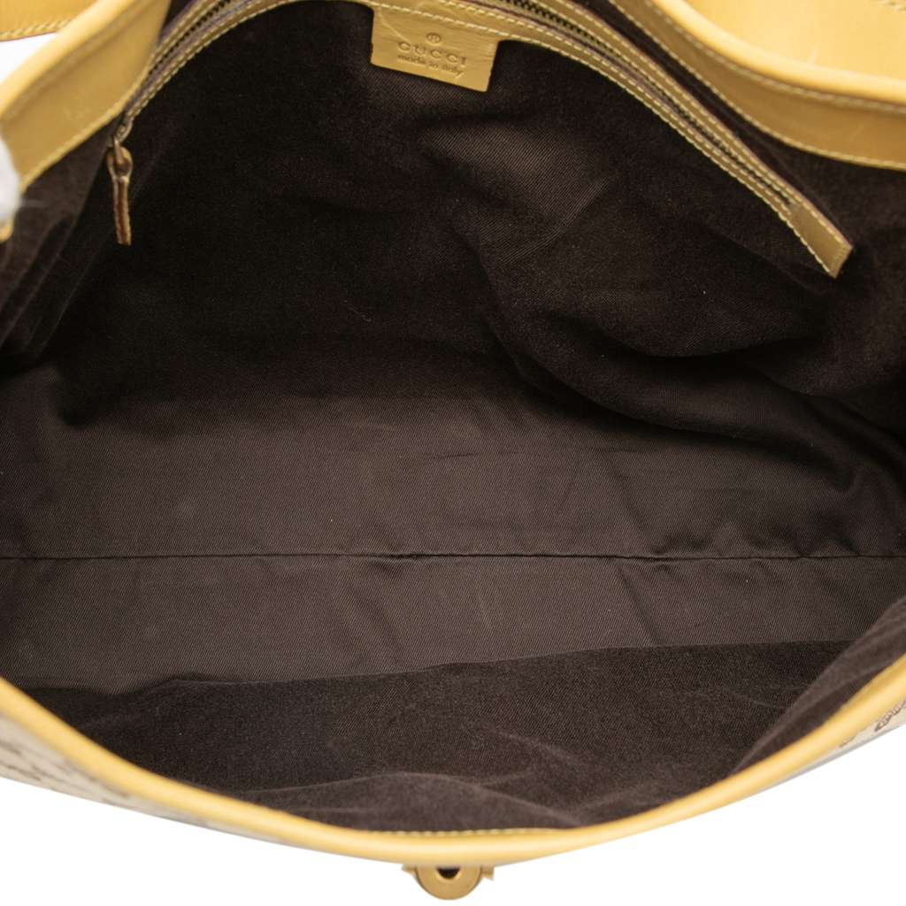 Gucci GG Canvas Piston Shoulder Bag Brown Canvas Good condition - Model View