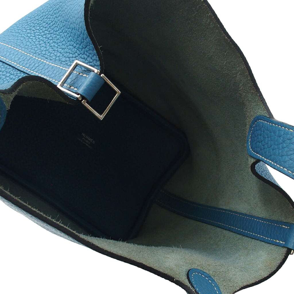 Hermès Clemence Picotin Lock 18 Blue Leather Good condition - Model View