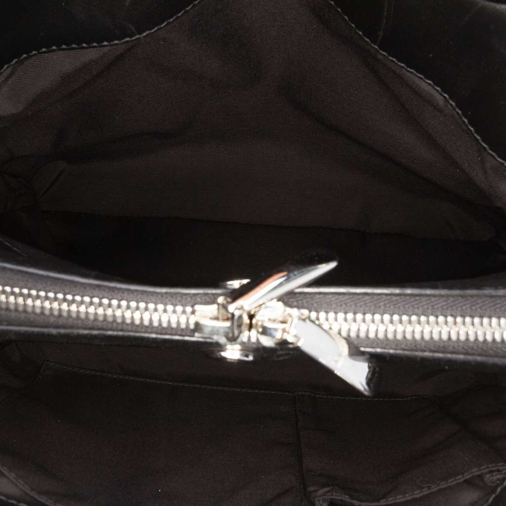 Dior Small Lambskin Macrocannage Lady Dior Soft Zipped Shopping Tote Black Leather Good condition - Model View