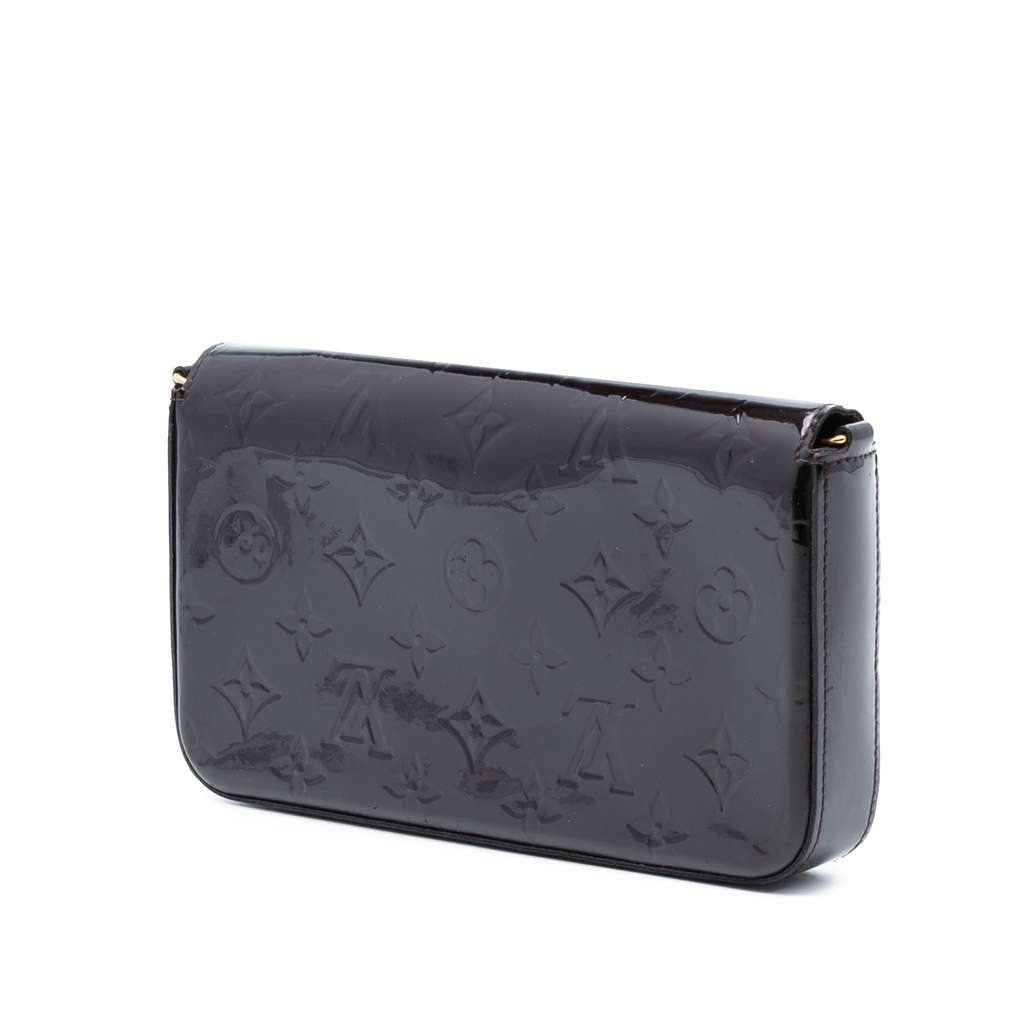 Louis Vuitton Monogram Vernis Pochette Felicie Purple Leather Good condition - Back View