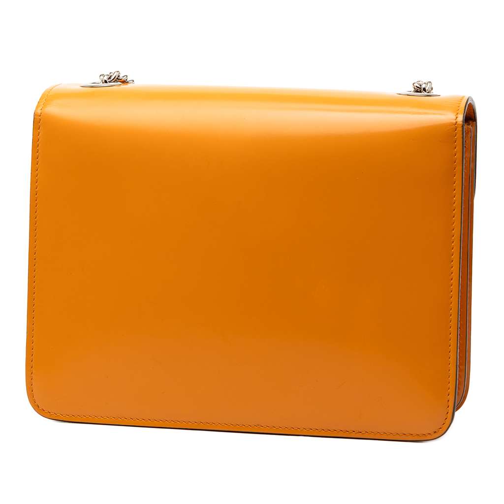 Gucci Small Polished Calfskin Interlocking G Dollar Crossbody Orange Leather Good condition - Back View