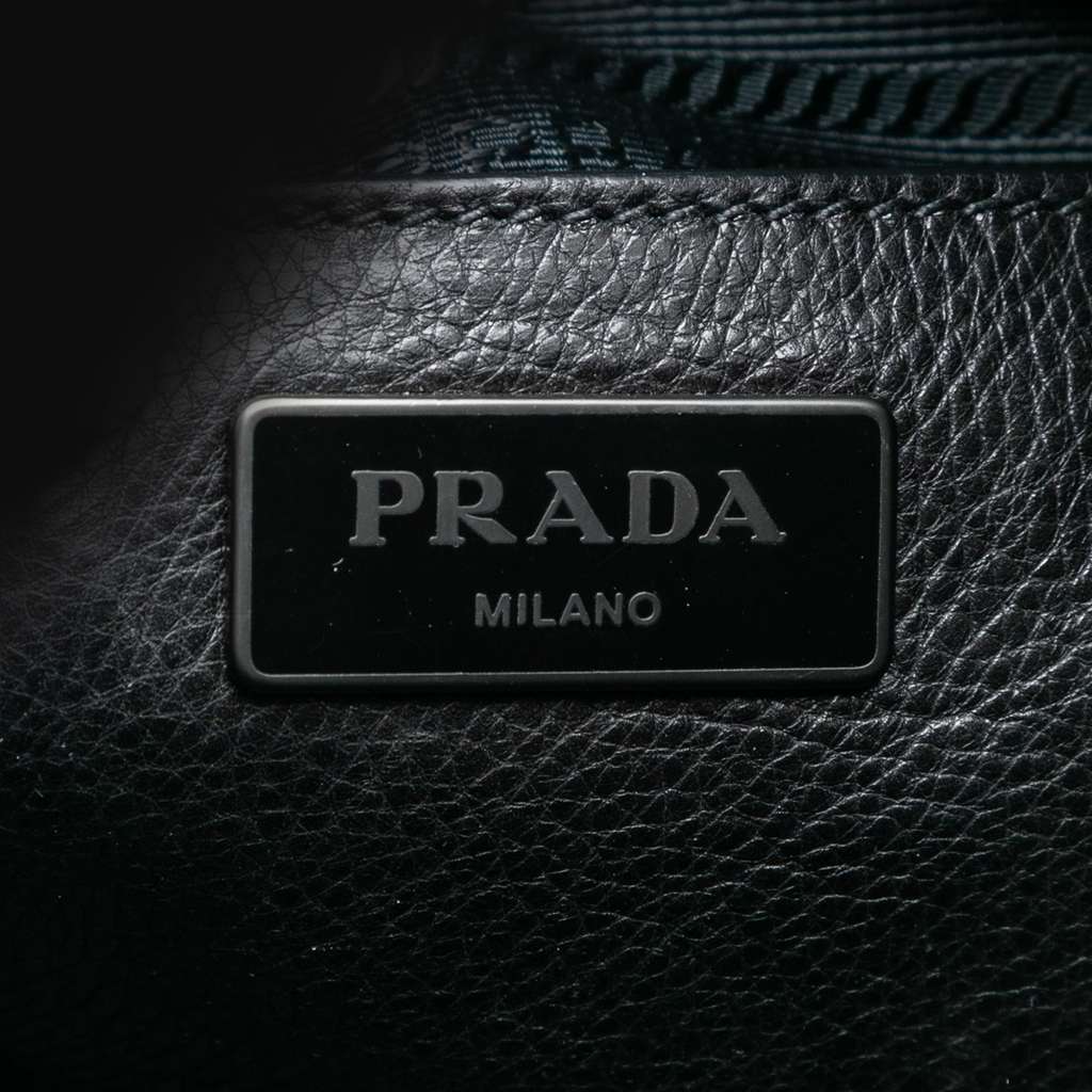 Prada Bicolor Glace Calf Twin Pocket Double Handle Satchel Red Leather Good condition - Box View