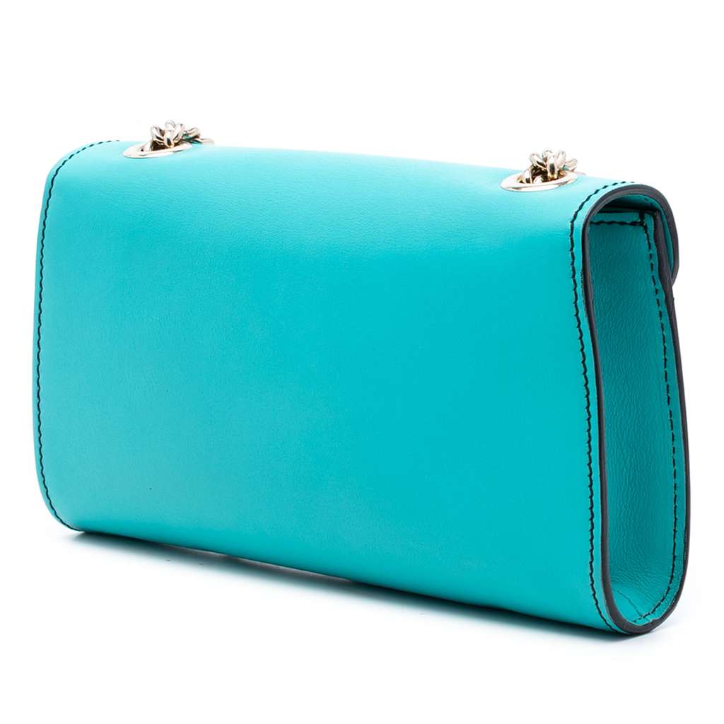 Gucci Small Leather Emily Crossbody Blue Leather Good condition - Back View