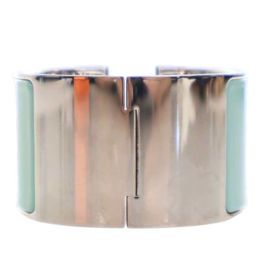 Hermès Extra Large Clic Clac H Bracelet PM Blue Good condition - Model View