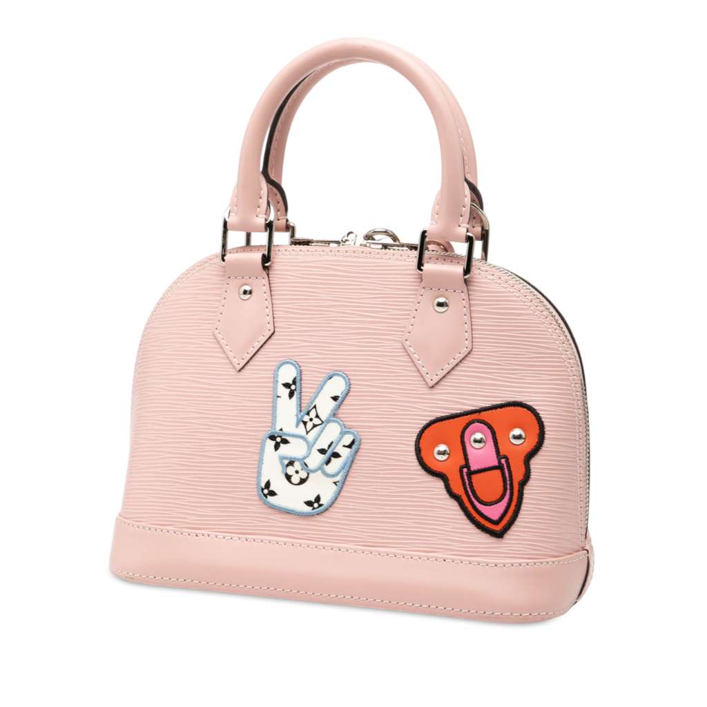 Louis Vuitton Epi Stickers Alma BB Pink Leather Good condition - Back View
