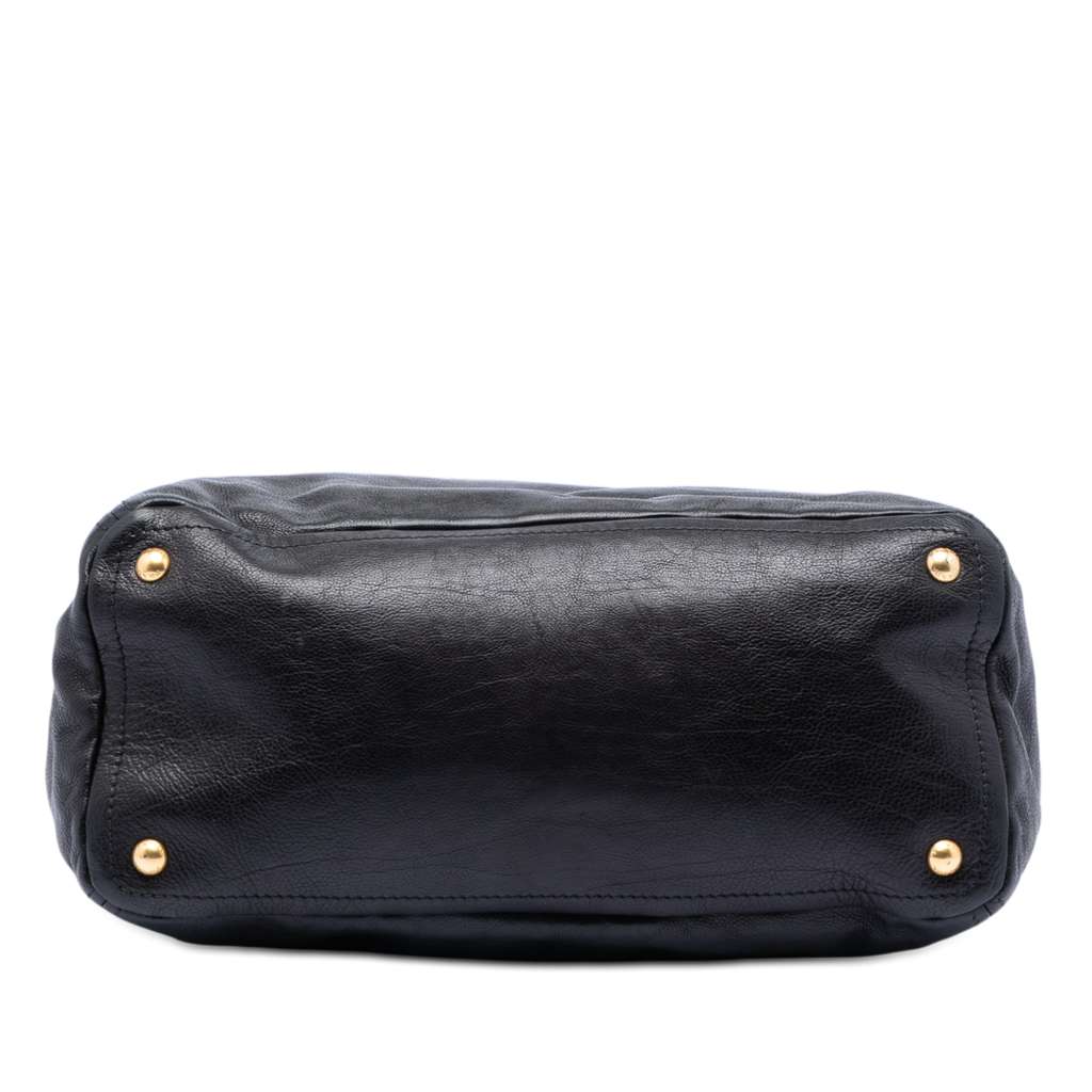 Prada Glace Calf Open Convertible Tote Black Leather Good condition - Inside View