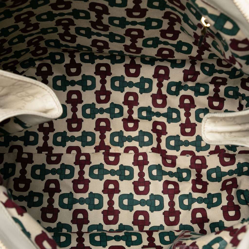 Gucci Large Guccissima Hysteria Tote White Leather Good condition - Model View