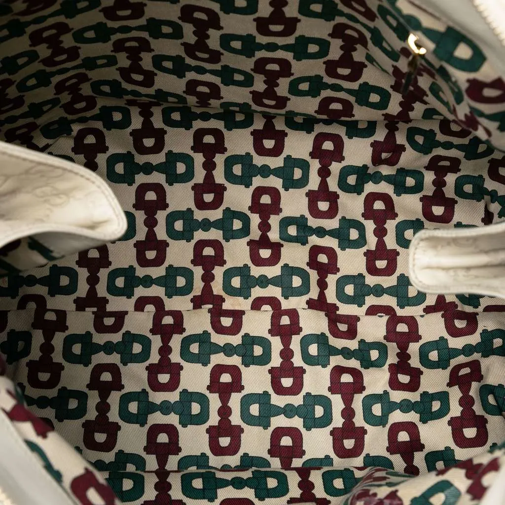 Gucci Large Guccissima Hysteria Tote White Leather Very good - Model View