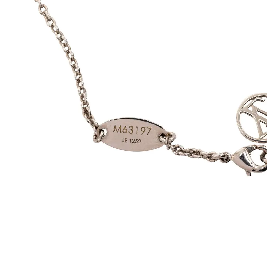 Louis Vuitton Silver Plated Essential V Supple Necklace Silver Metal Very good - Inside View