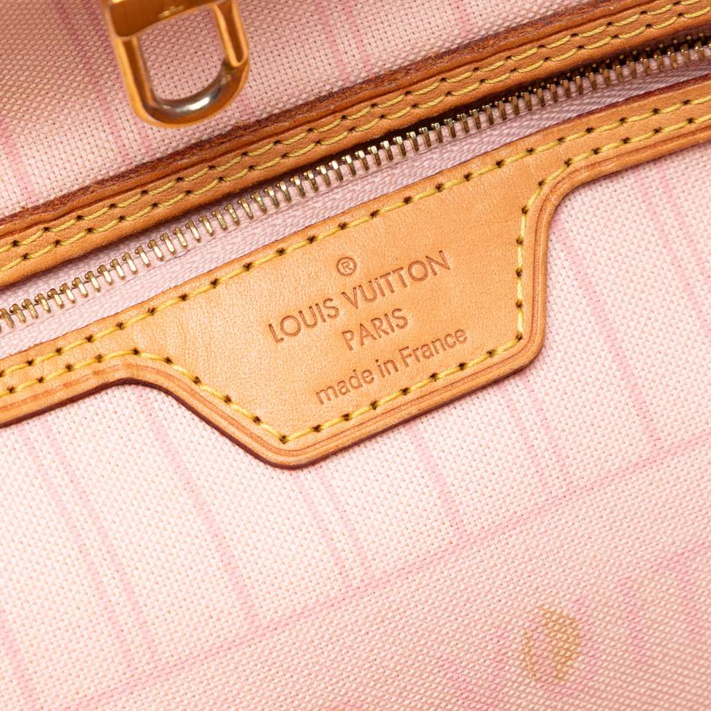 Louis Vuitton Damier Azur Neverfull MM White Good condition - Box View