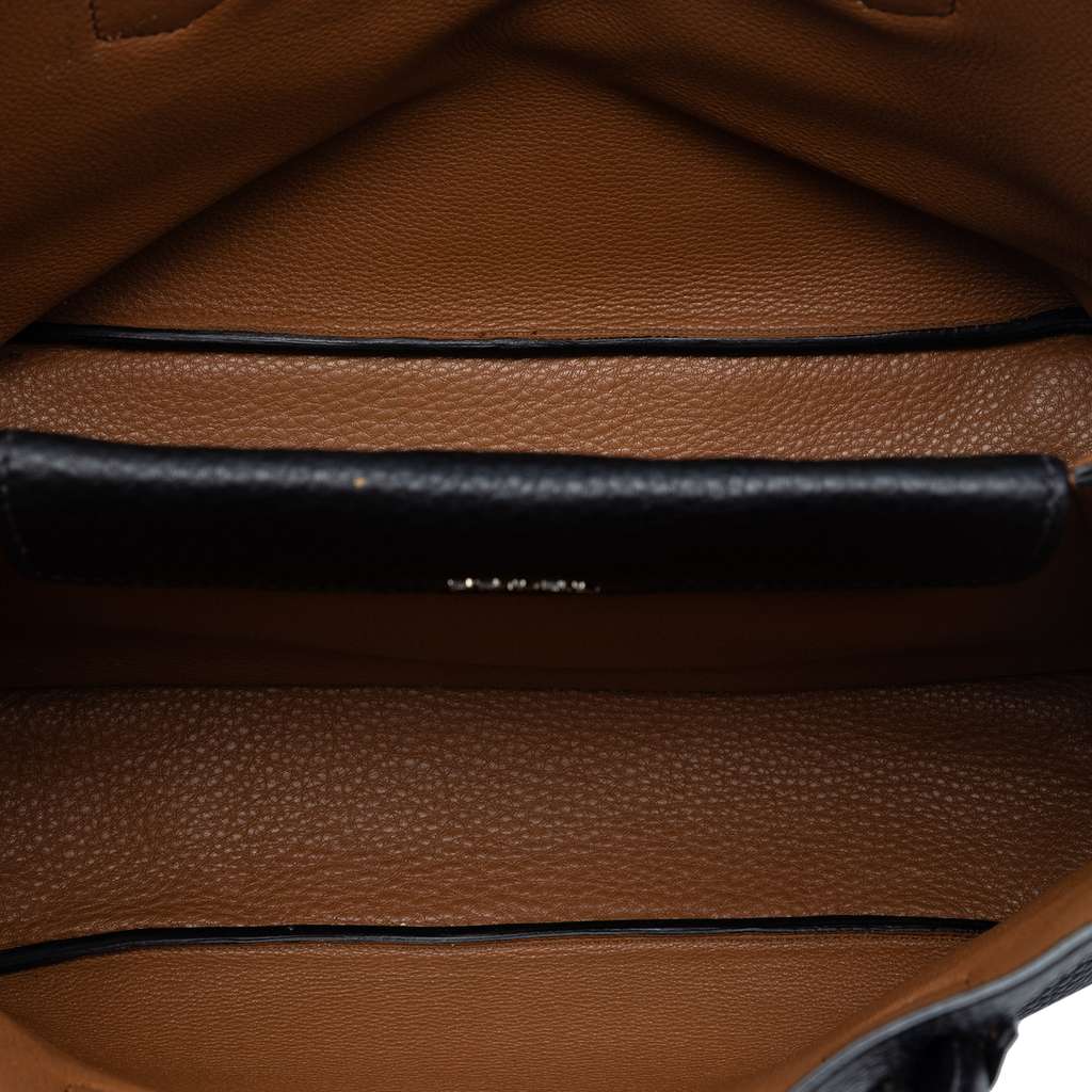 Prada Medium Vitello Daino Cuir Double Handle Satchel Black Leather Good condition - Model View