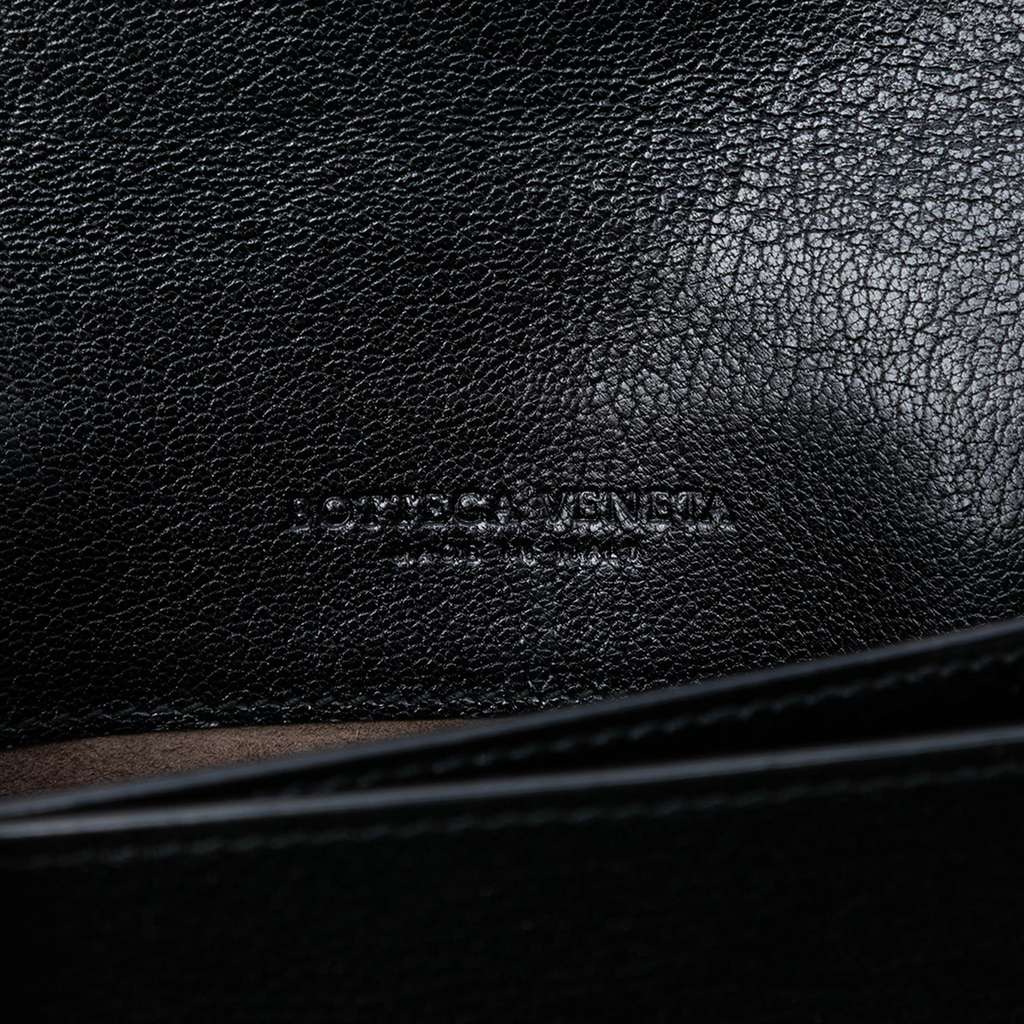 Bottega Veneta Mini Leather and Ombre Velvet Montebello Crisscross Crossbody Black Leather Good condition - Box View