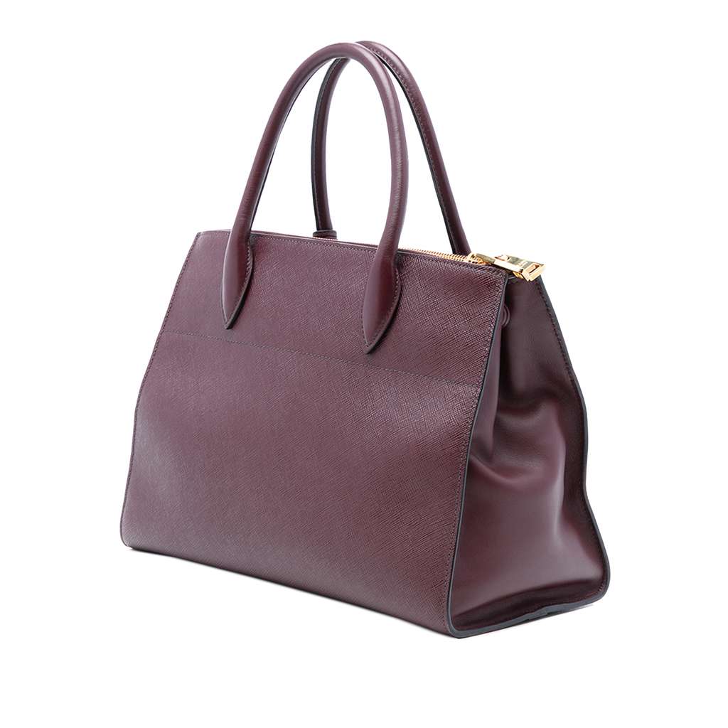 Prada Saffiano Greche Paradigme Bag Red Leather Good condition - Back View