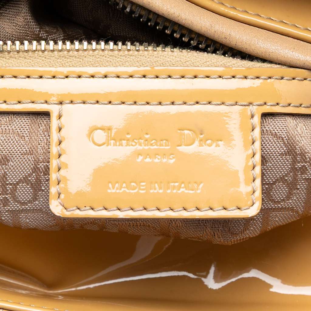 Dior Medium Patent Cannage Lady Dior Brown Leather Good condition - Box View