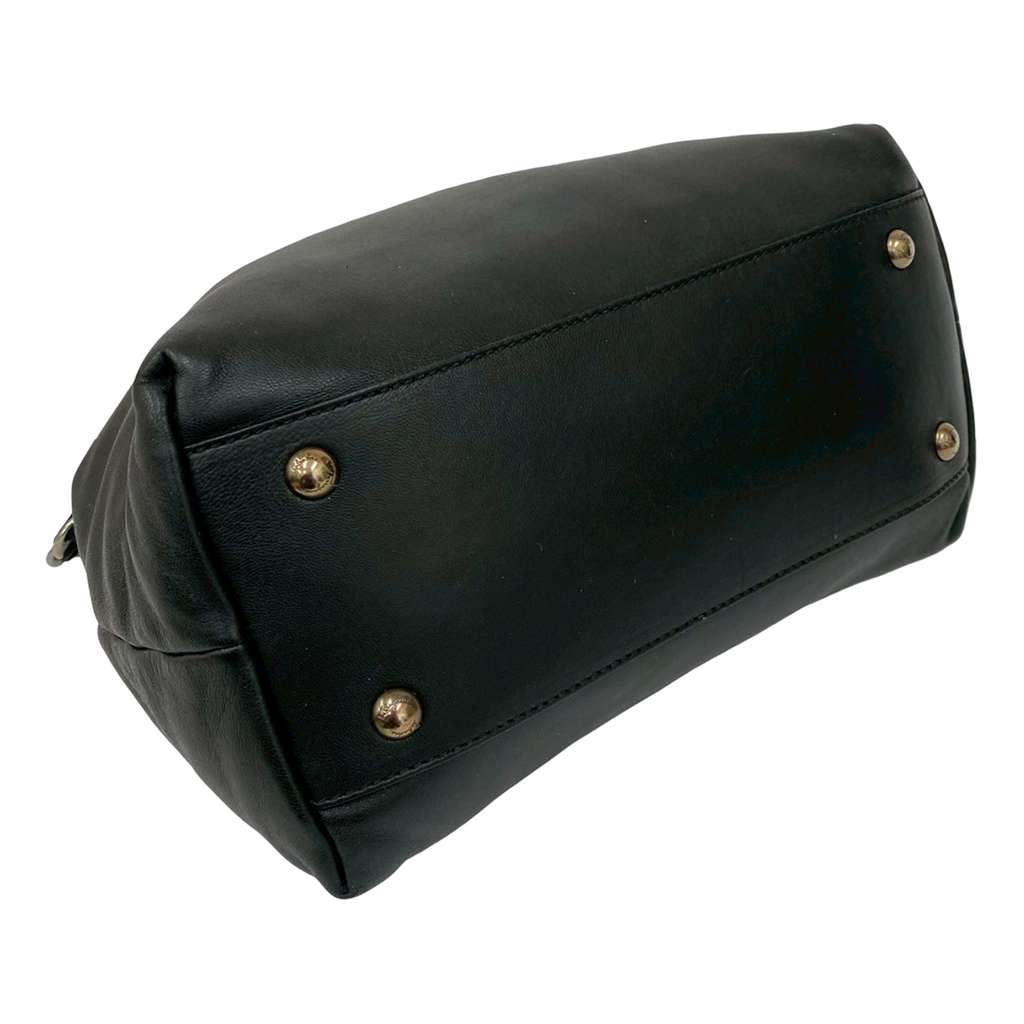 Salvatore Ferragamo Leather Vara Bow Shoulder Bag Black Leather Good condition - Inside View