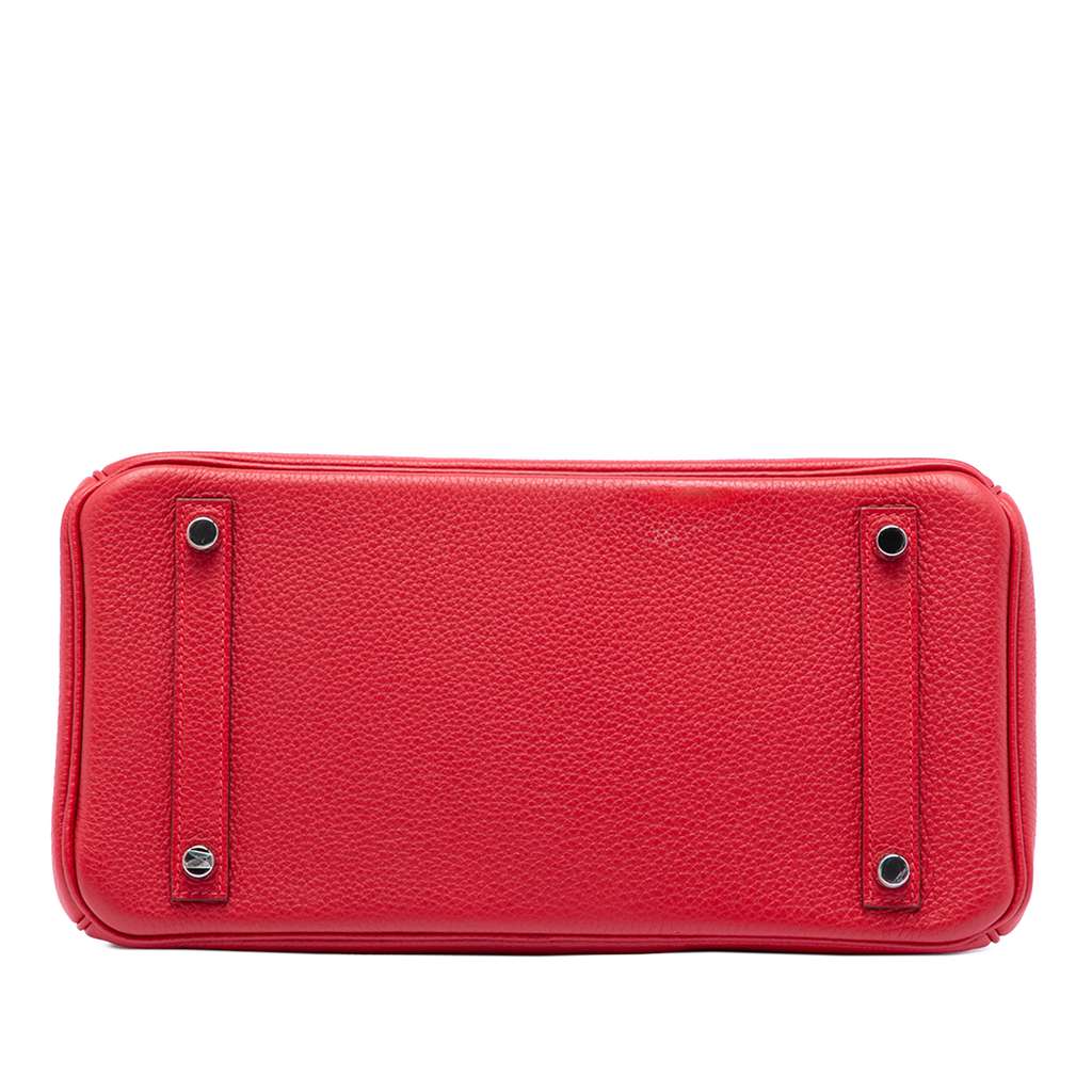 Hermès Clemence Birkin Retourne 30 Red Leather Good condition - Inside View