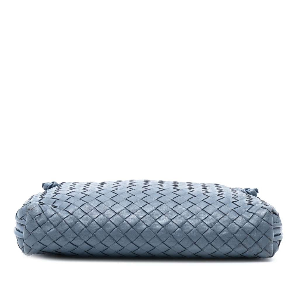 Bottega Veneta Nappa Intrecciato Nodini Crossbody Blue Leather Good condition - Inside View