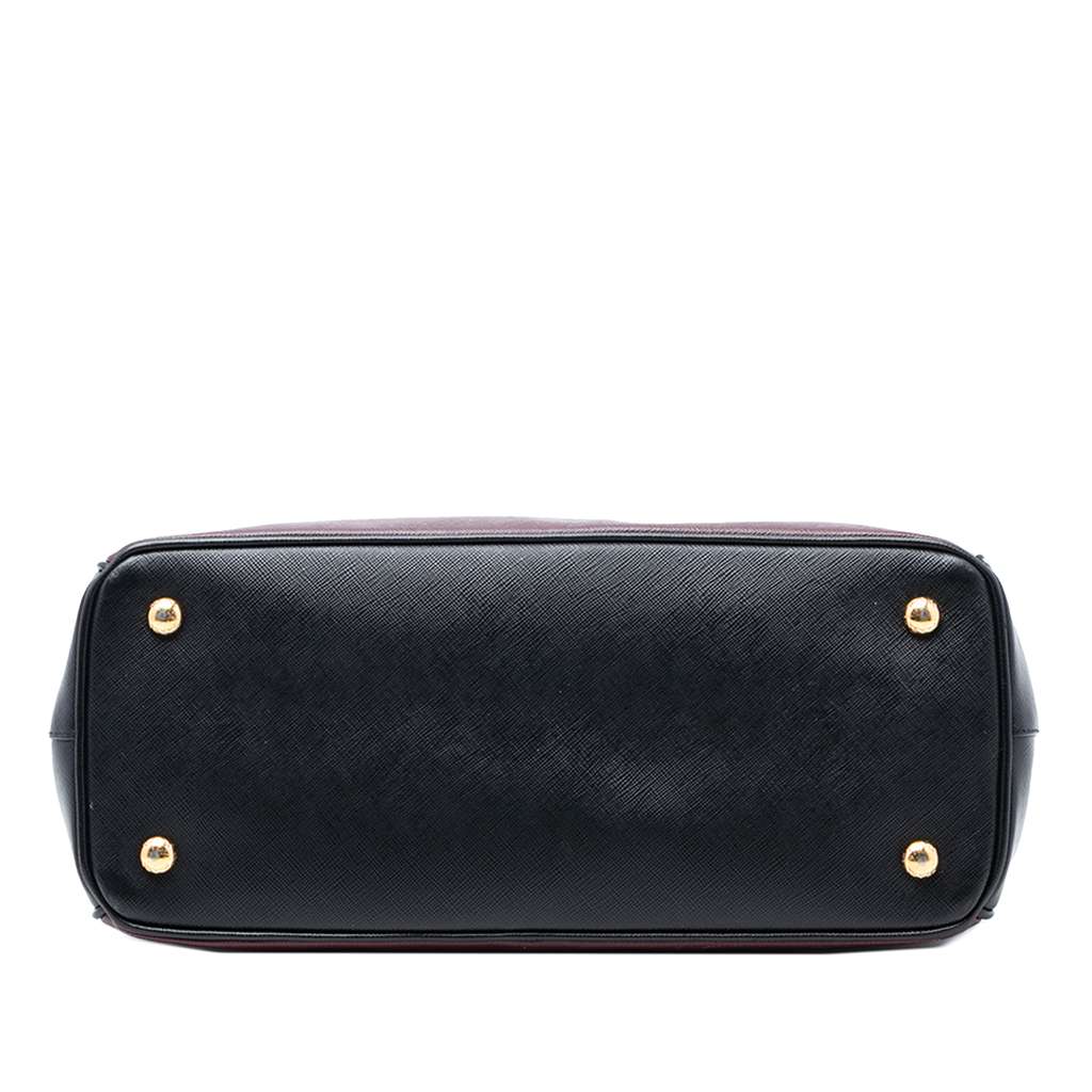 Prada Medium Bicolor Saffiano Lux Galleria Satchel Red Leather Good condition - Inside View