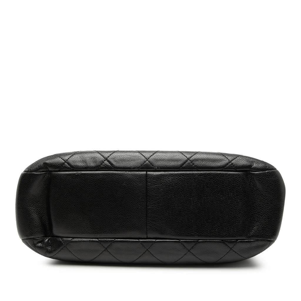 Chanel Quilted Caviar Soft Shopper Tote Black Leather Good condition - Inside View