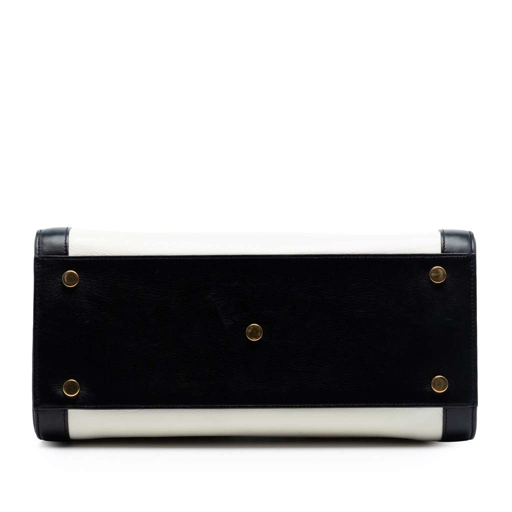 Saint Laurent Small Bicolor Leather Sac de Jour Satchel White Leather Good condition - Inside View