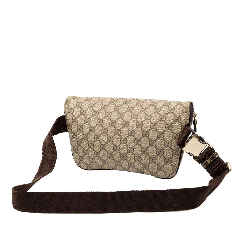 Gucci GG Supreme Belt Bag Brown Canvas Good condition - Back View