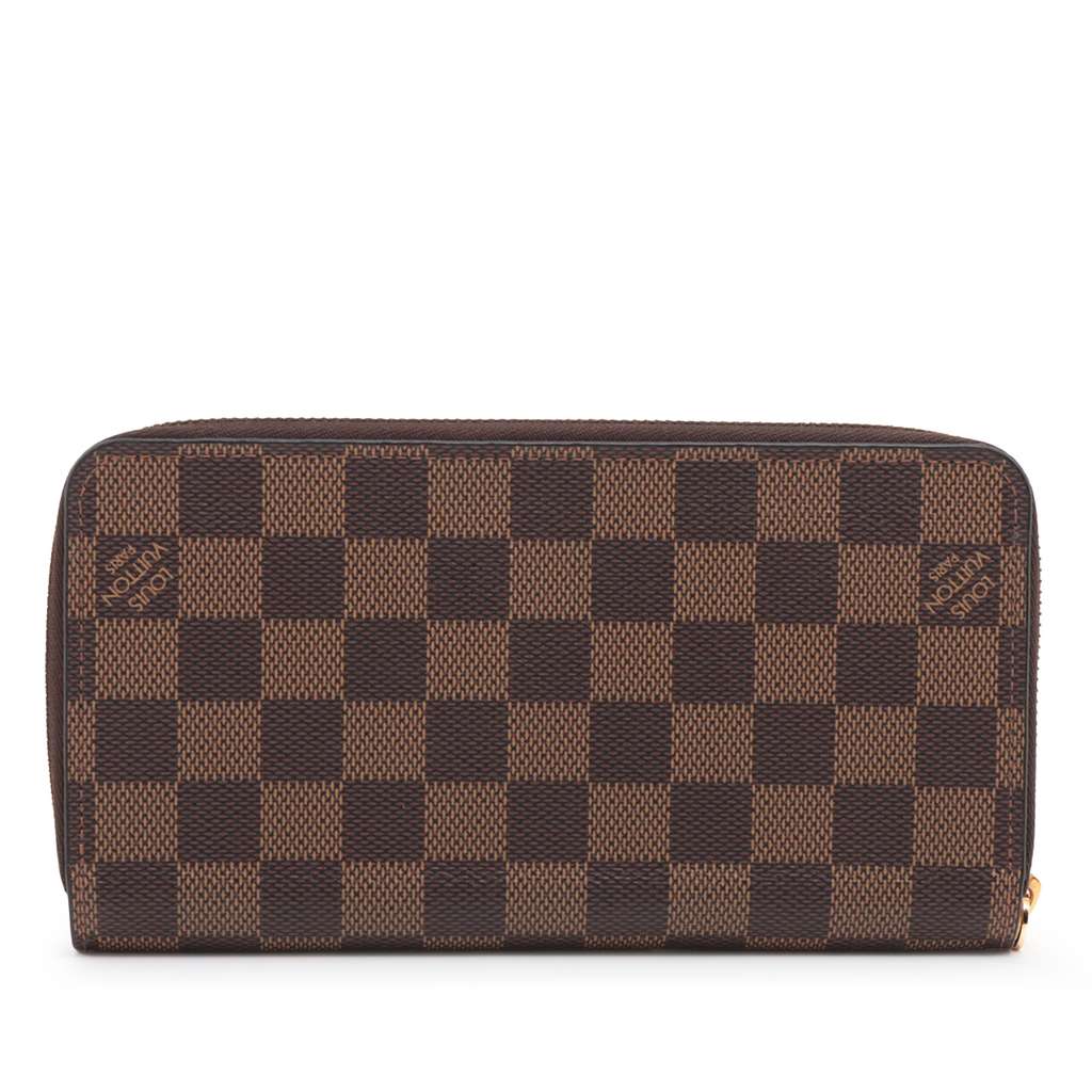 Louis Vuitton Damier Ebene Zippy Long Wallet Brown Good condition - Back View