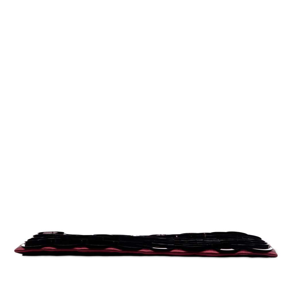 Prada Raso Paillettes Clutch Red Satin Good condition - Inside View