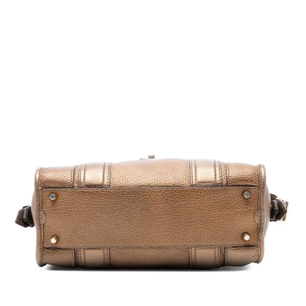 Burberry Leather Top Handle Bag Brown Leather Good - Inside View