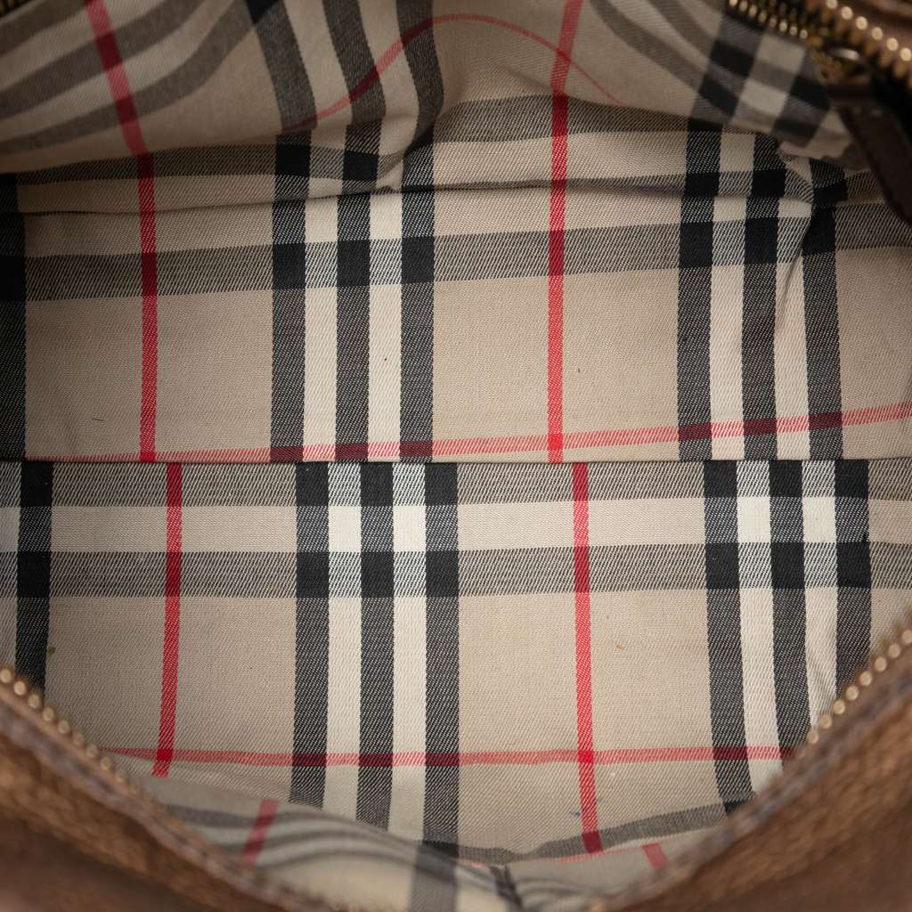 Burberry Leather Top Handle Bag Brown Leather Good condition - Model View