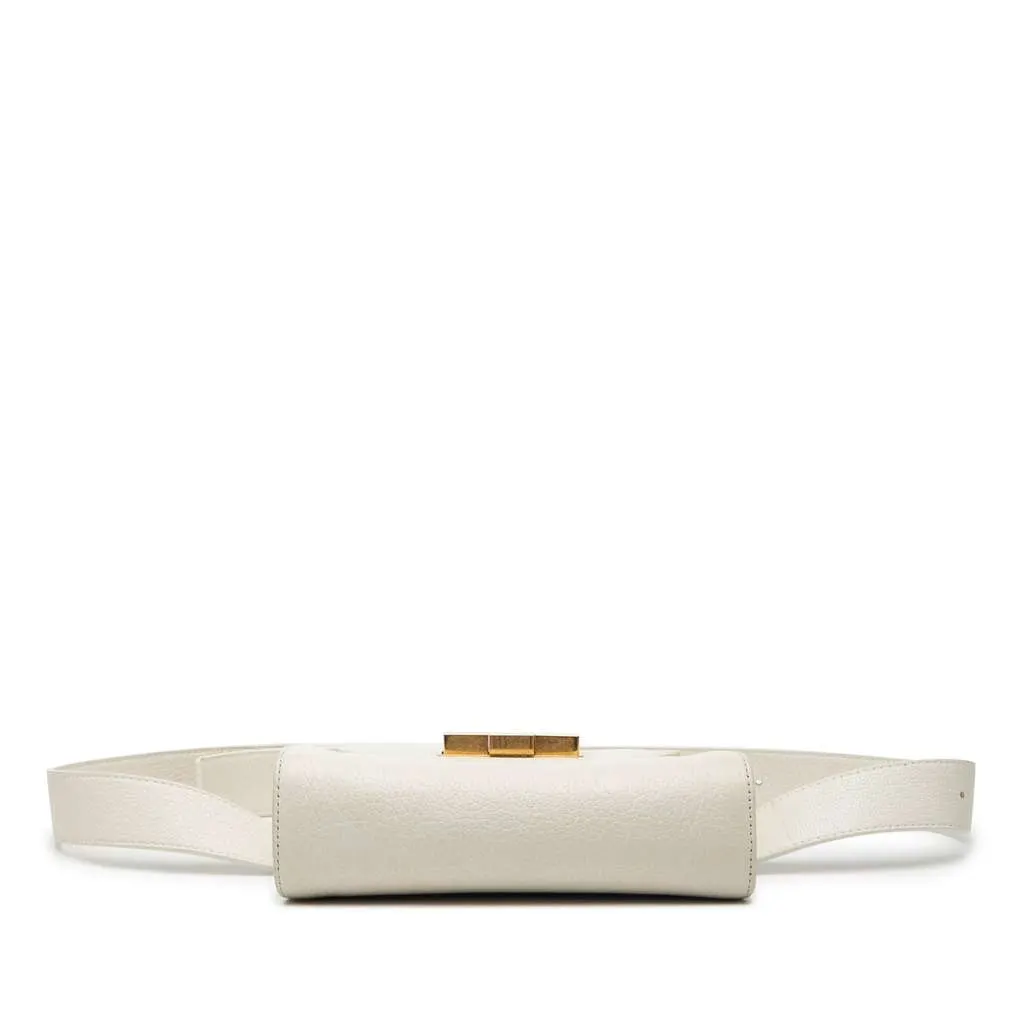 Bottega Veneta Leather Geometric Belt Bag White Leather Very good - Inside View