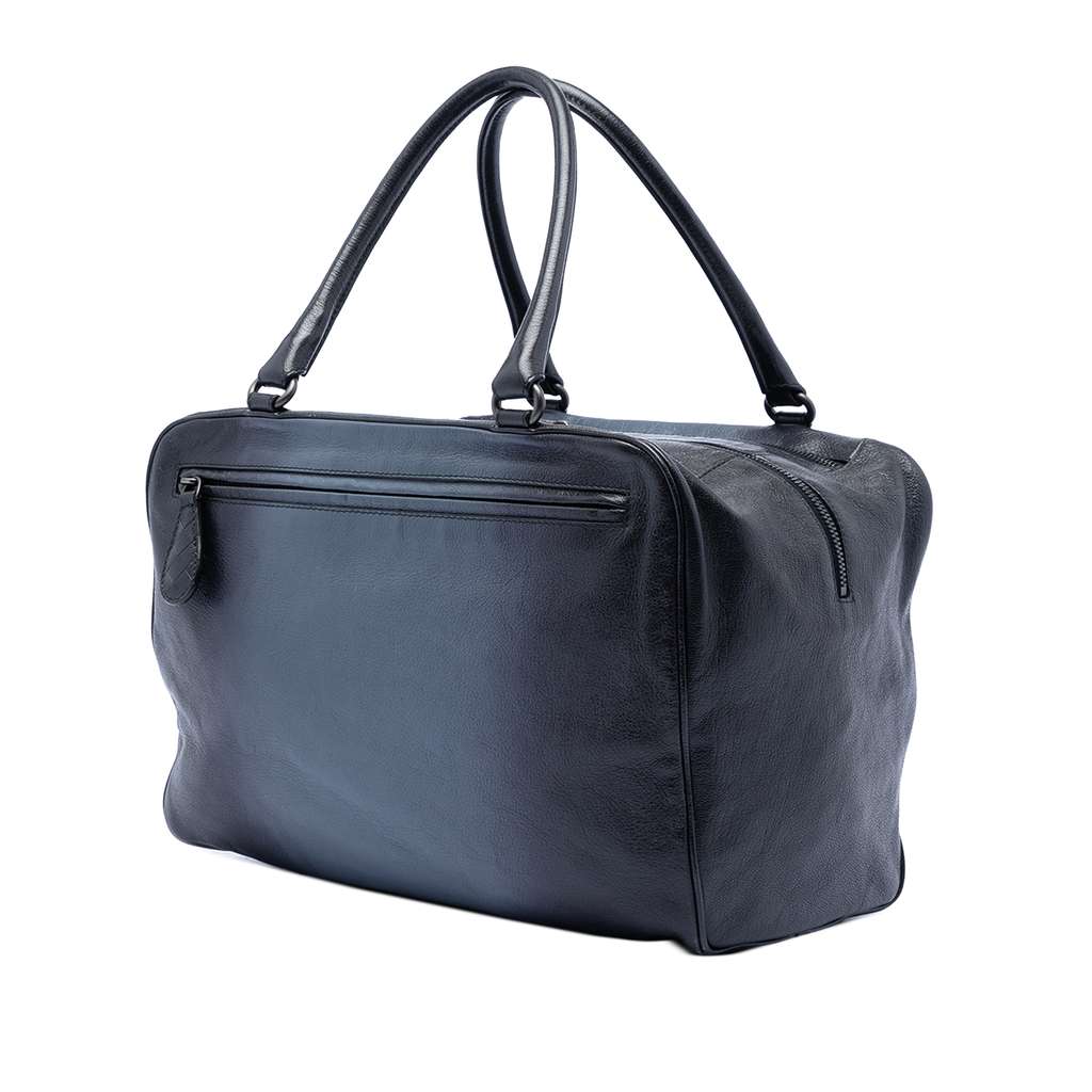 Bottega Veneta Medium Goatskin Madras Sfumato Brera Handbag Blue Leather Good condition - Back View