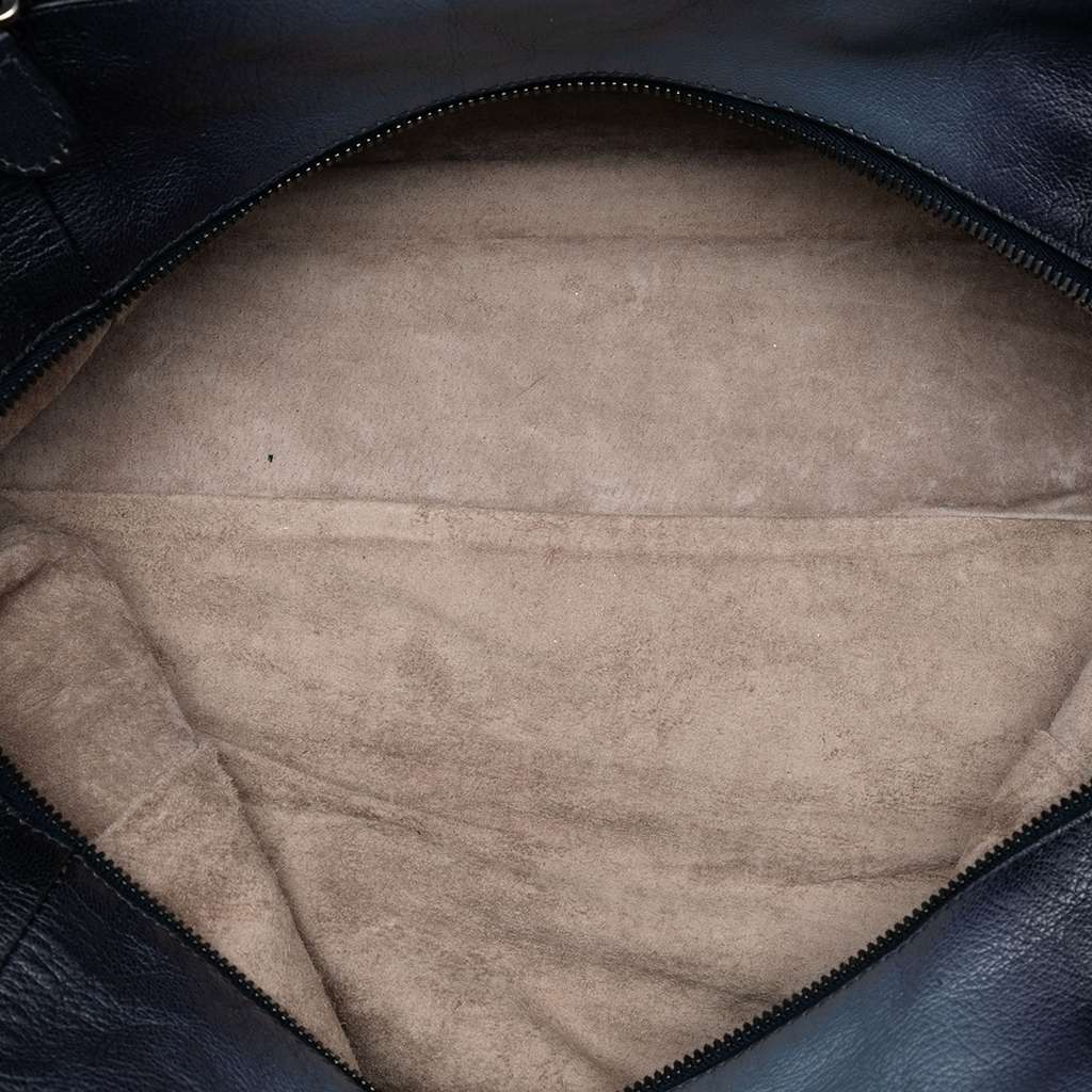 Bottega Veneta Medium Goatskin Madras Sfumato Brera Handbag Blue Leather Good condition - Model View