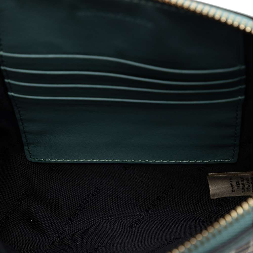 Burberry Haymarket Check Coated Canvas Peyton Crossbody Brown Canvas Good condition - Model View