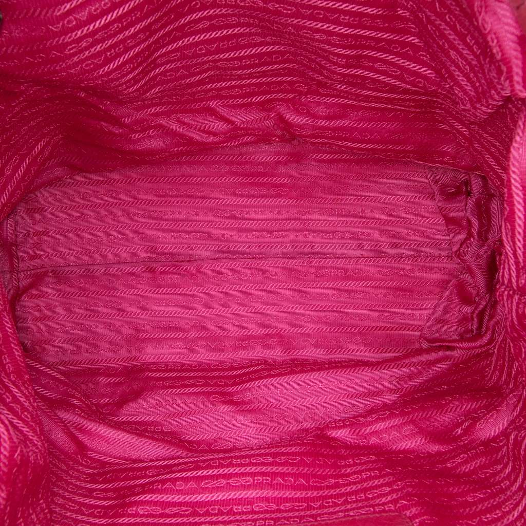 Prada Vitello Shine Open Convertible Tote Pink Leather Good condition - Model View