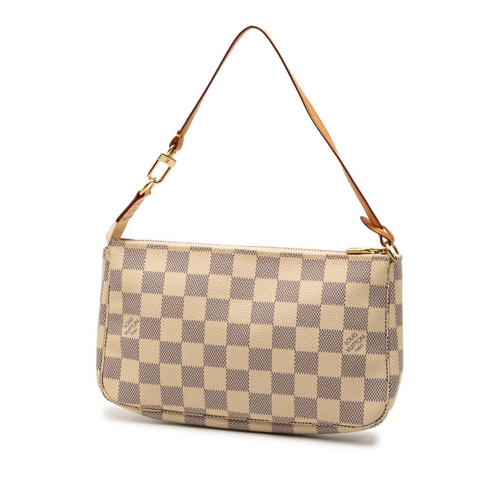 Louis Vuitton Damier Azur Pochette Accessoires White Good condition - Back View