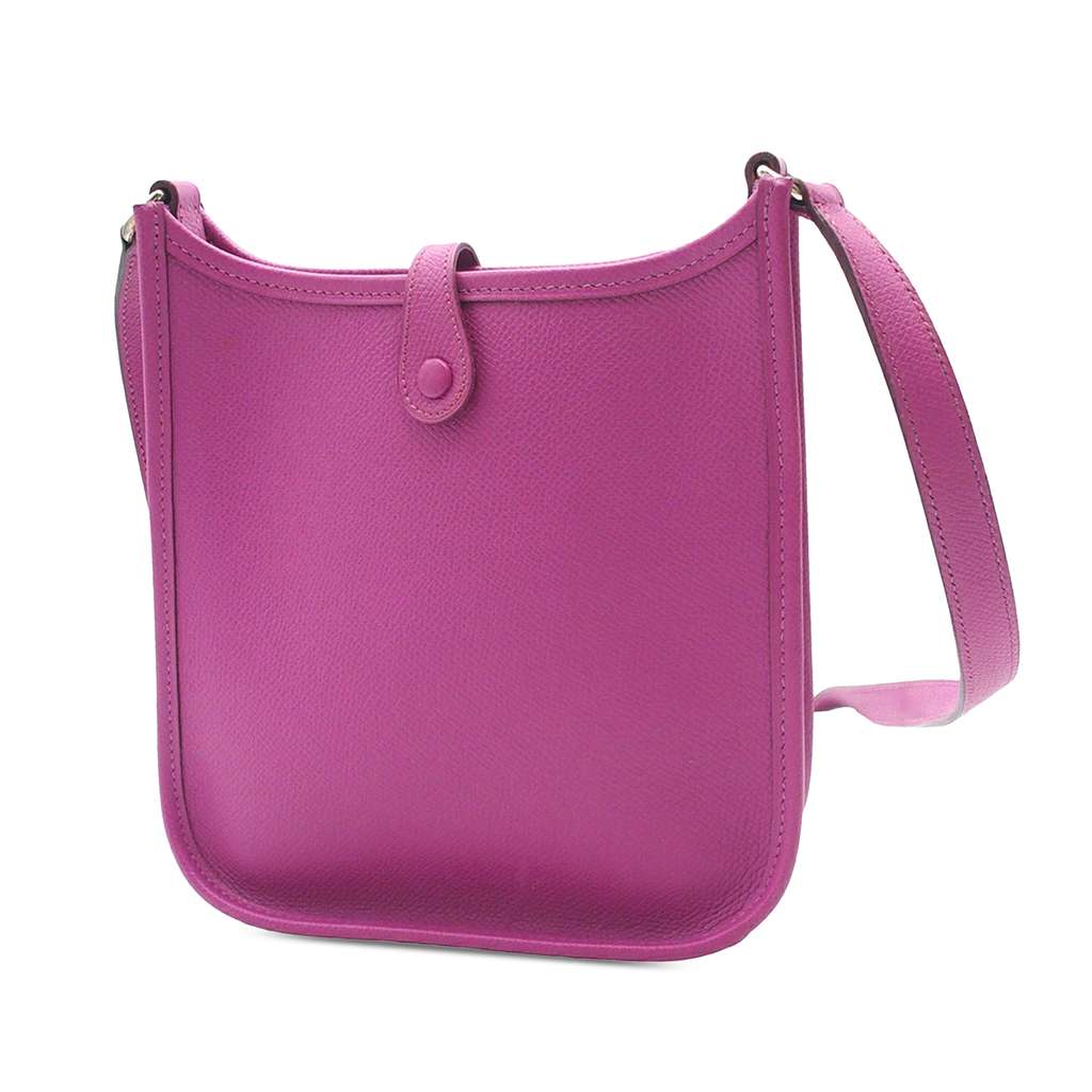 Hermès Epsom Evelyne TPM Purple Leather Good condition - Back View