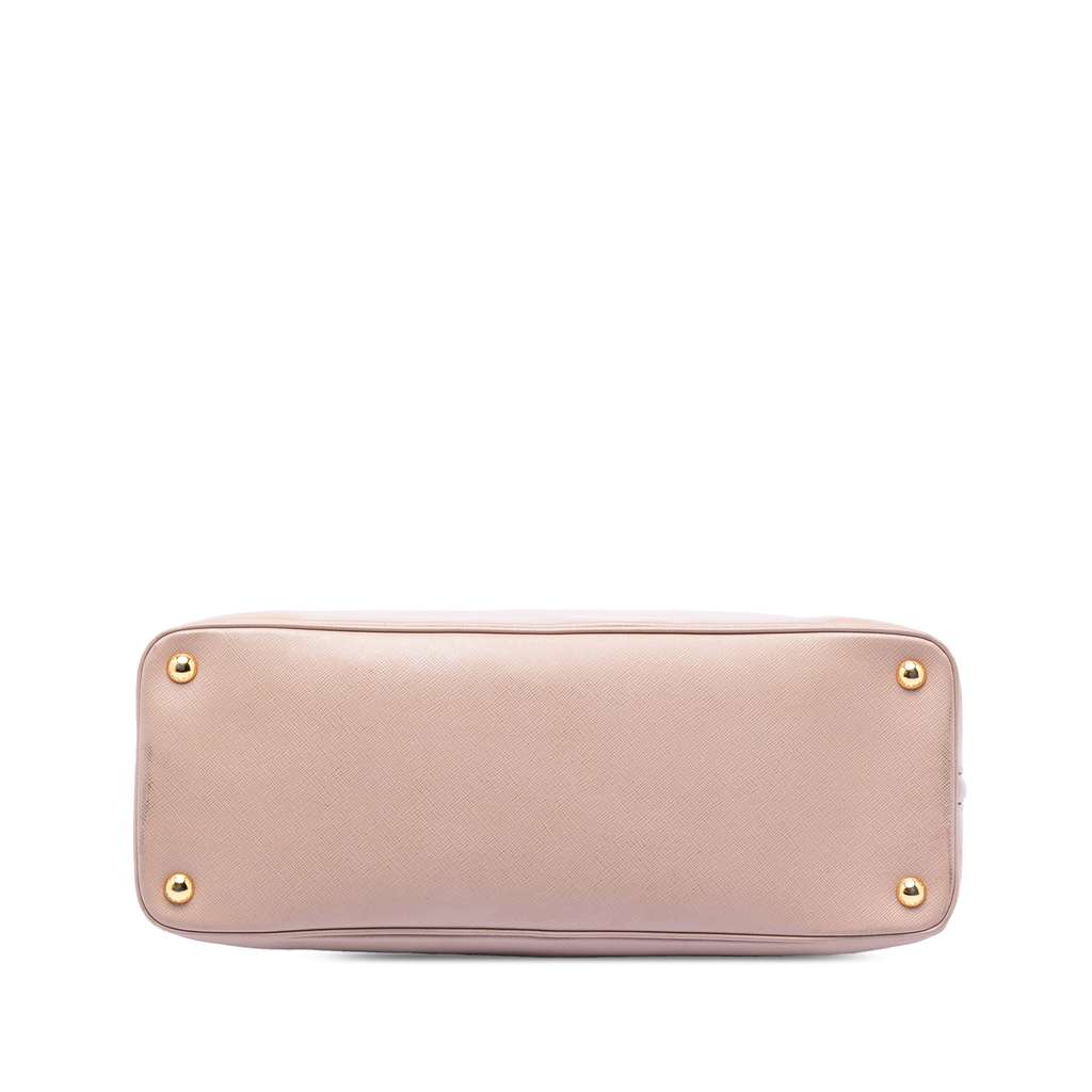 Prada Large Saffiano Lux Promenade Satchel Brown Leather Good condition - Inside View