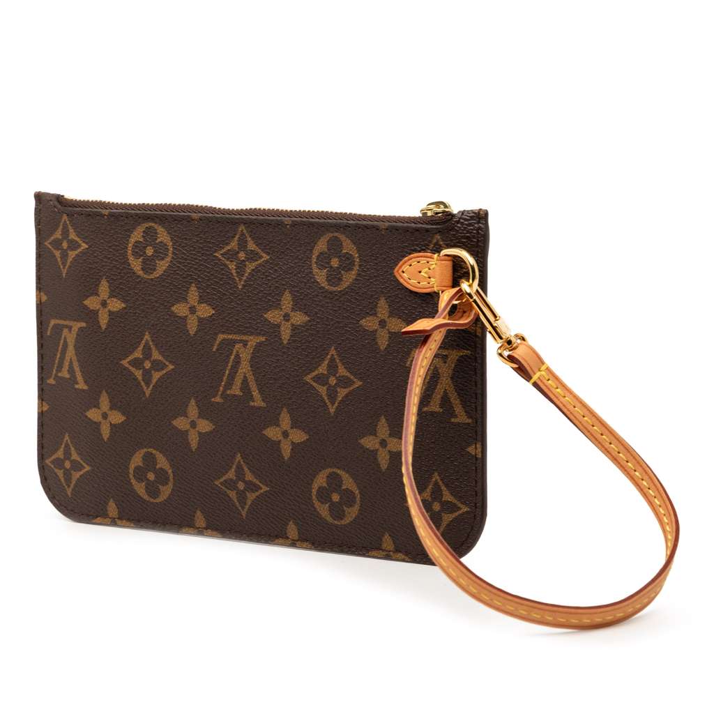 Louis Vuitton Monogram Neverfull PM Pouch Brown Good condition - Back View
