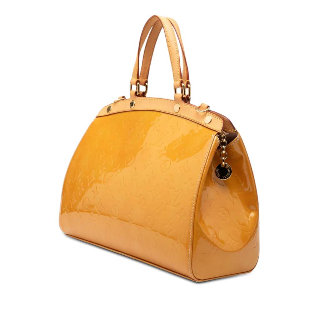 Louis Vuitton Monogram Vernis Brea MM Yellow Leather Good condition - Back View