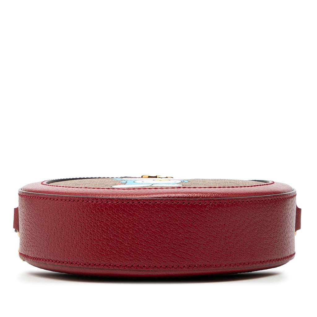 Gucci Micro GG Supreme Doraemon Round Crossbody Brown Canvas Good condition - Inside View