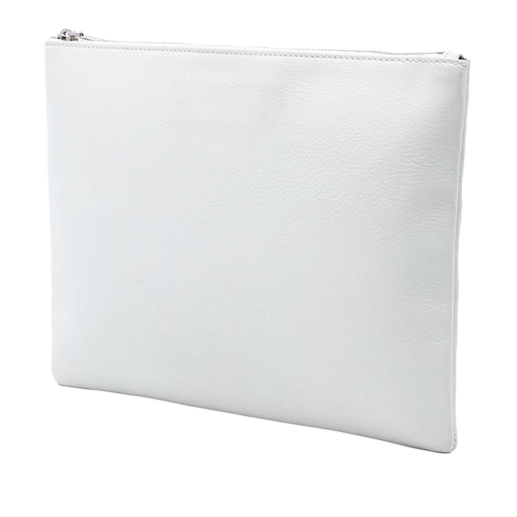 Balenciaga Leather Everyday Clutch White Leather Good condition - Back View