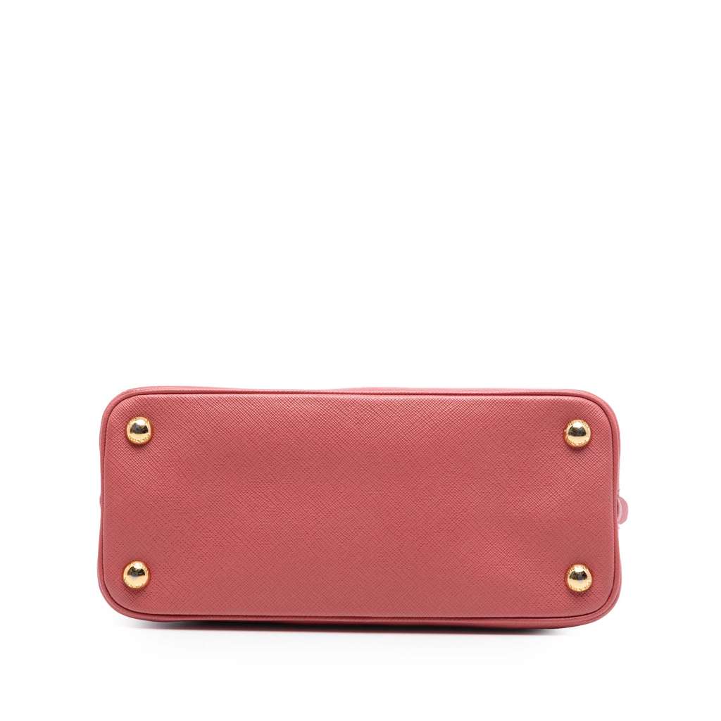 Prada Small Saffiano Lux Promenade Satchel Pink Leather Good condition - Inside View