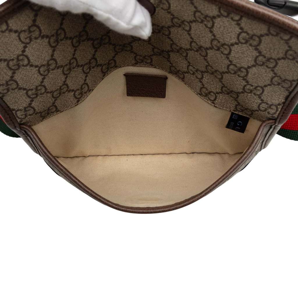 Gucci GG Supreme Web Neo Vintage Belt Bag Brown Canvas Good condition - Model View