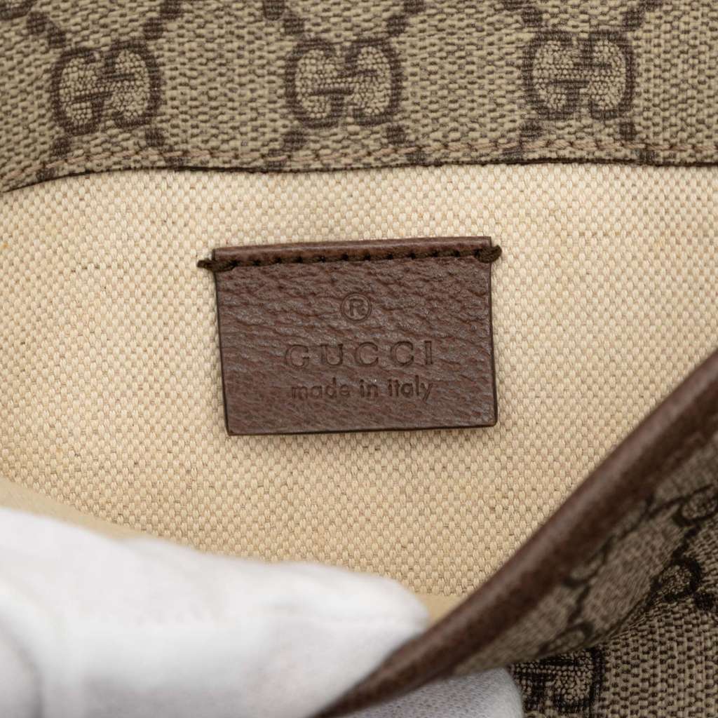 Gucci GG Supreme Web Neo Vintage Belt Bag Brown Canvas Good condition - Box View
