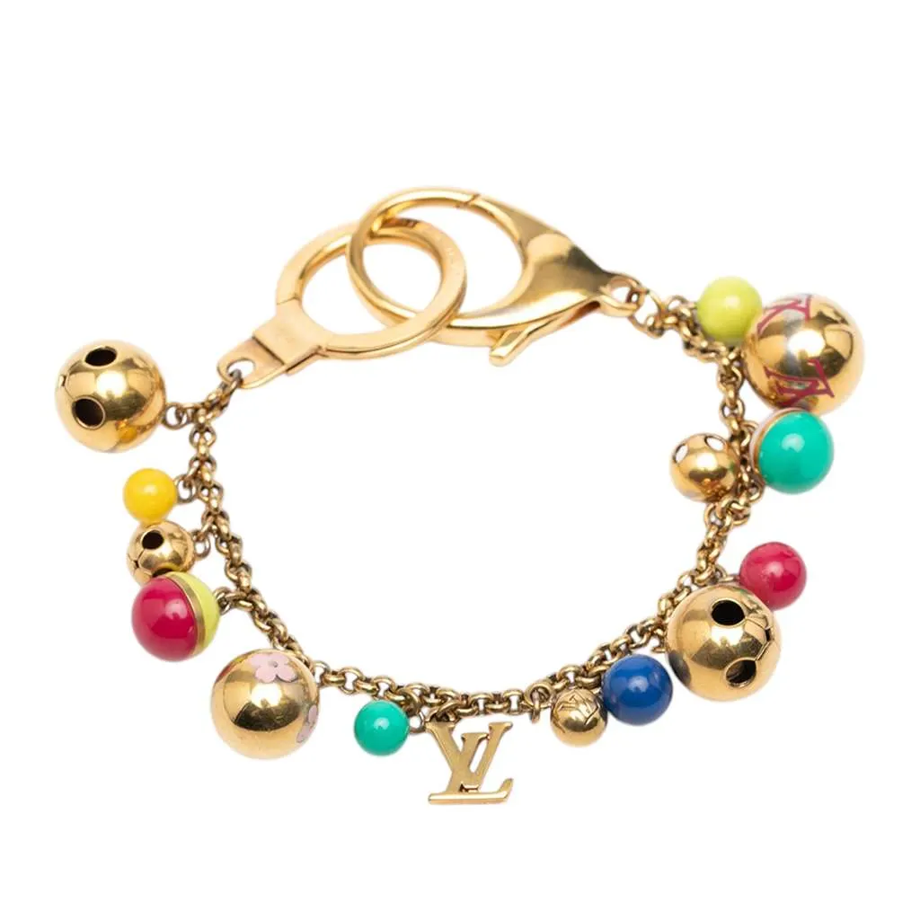 Louis Vuitton Gold Plated Chaine Grelots Bag Charm Gold Metal Very good - Front View