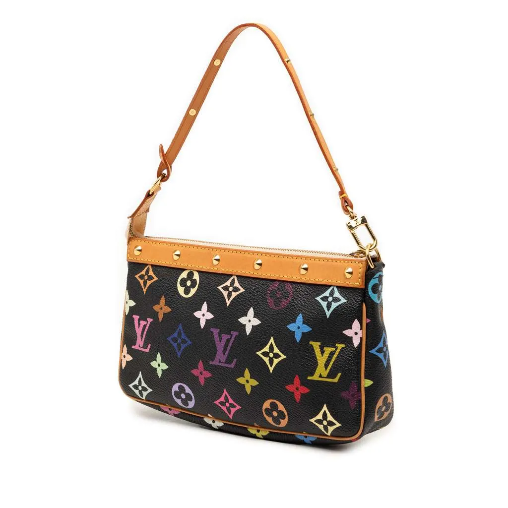 Louis Vuitton Monogram Multicolore Pochette Accessoires Black Very good - Back View