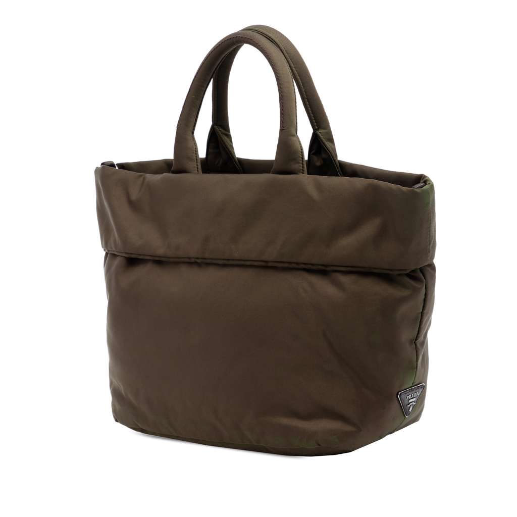 Prada Tessuto Reversible Satchel Brown Good condition - Back View