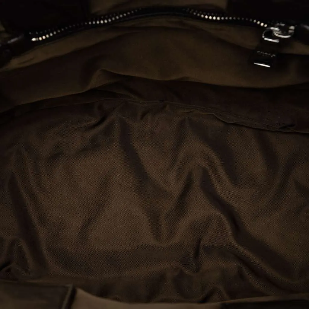 Prada Tessuto Reversible Satchel Brown Very good - Model View